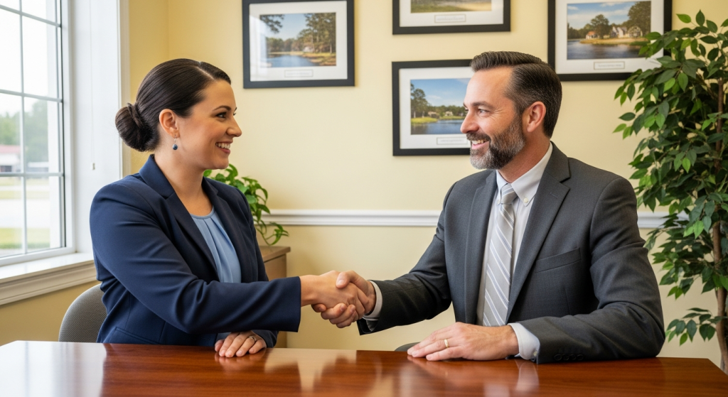 General liability insurance Swainsboro GA - small business owner meeting with local insurance agent