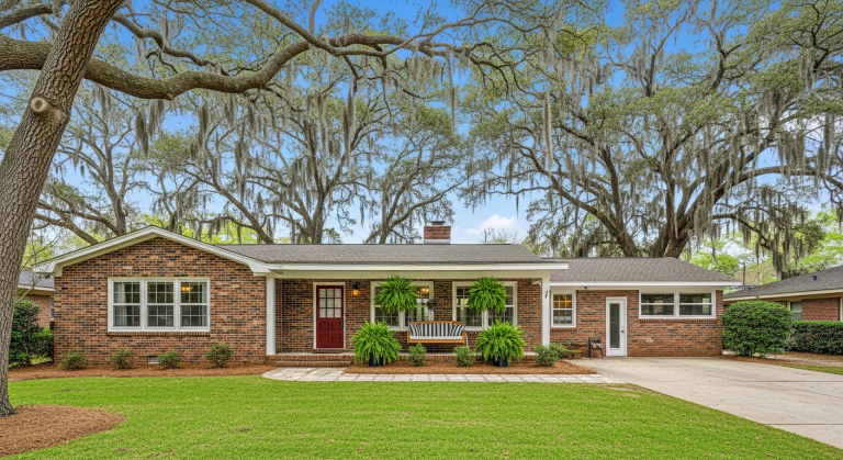 Home insurance Dublin GA - brick home with green lawn in South Georgia neighborhood